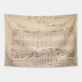 Granados | Original handwritten score by Enrique Granados Tapestry