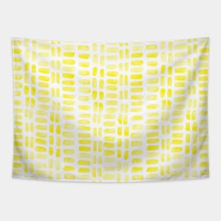 Abstract rectangles - lemon yellow Tapestry