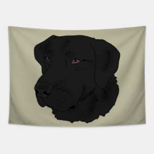 Black Lab Head Tapestry