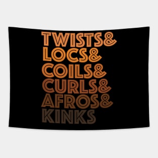 Twists Locs Coils Curls Afros & Kinks Tapestry