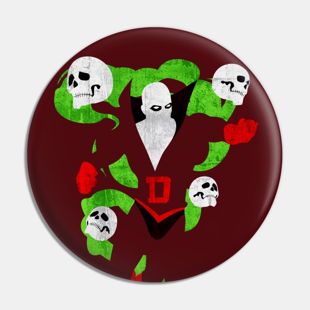 Deadman Minimalism Pin by JRLunaArt