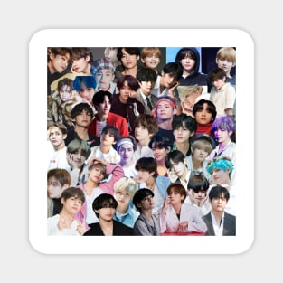 V BTS Kim Taehyung Collage Magnet