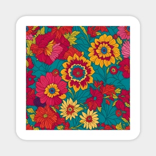 floral pattern design, flower art Magnet