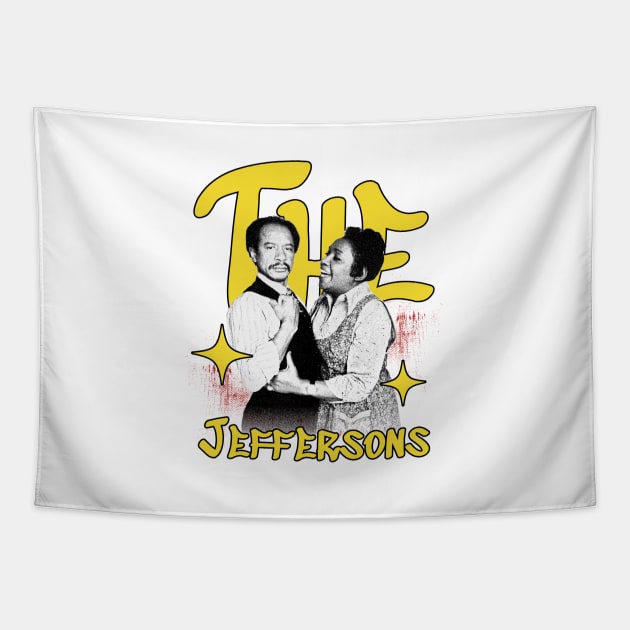 The Jeffersons 80s Tv Retro Tapestry by Mandegraph