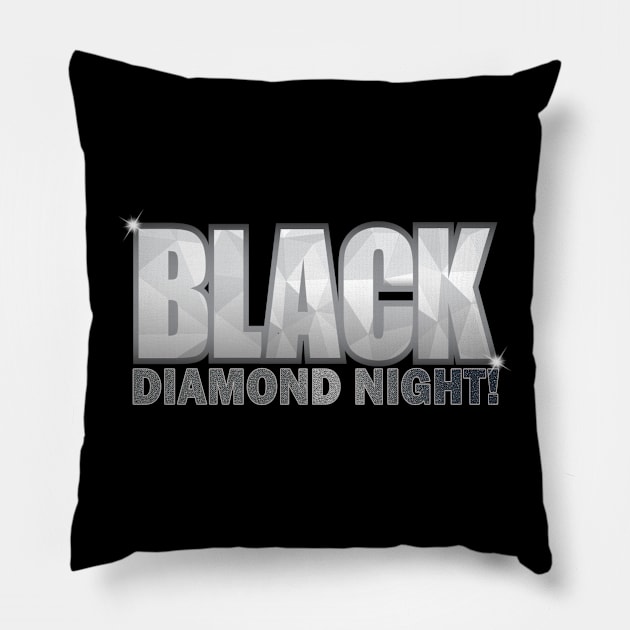 Black Diamond Night Pillow by G-Art Swiss