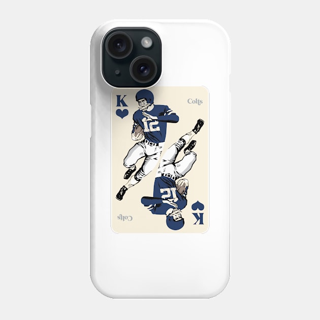 Indianapolis Colts King of Hearts Phone Case by Rad Love