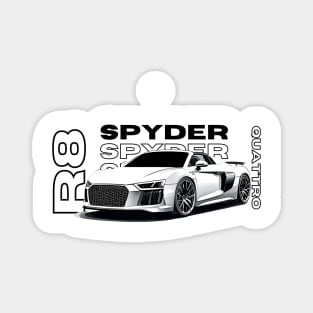 R8 Spyder Quattro 2019 + Car Blueprint Magnet