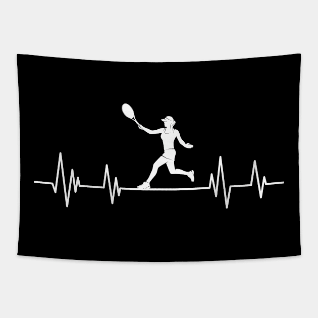 tennis Heartbeat, tennis lover Heartbeat tennis ball Tapestry by mezy