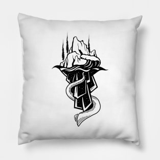 kraken island Pillow