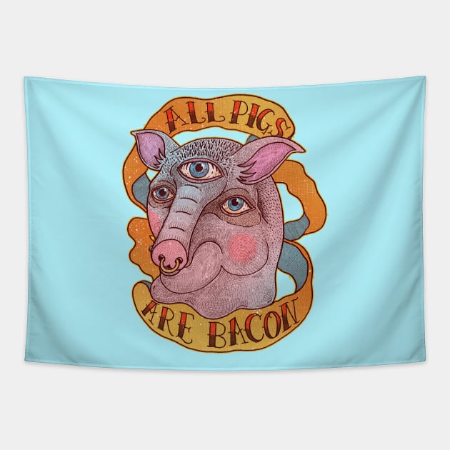 All Pigs Are Bacon Tapestry by miskel