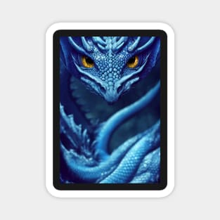 Portrait of a Blue Dragon Magnet