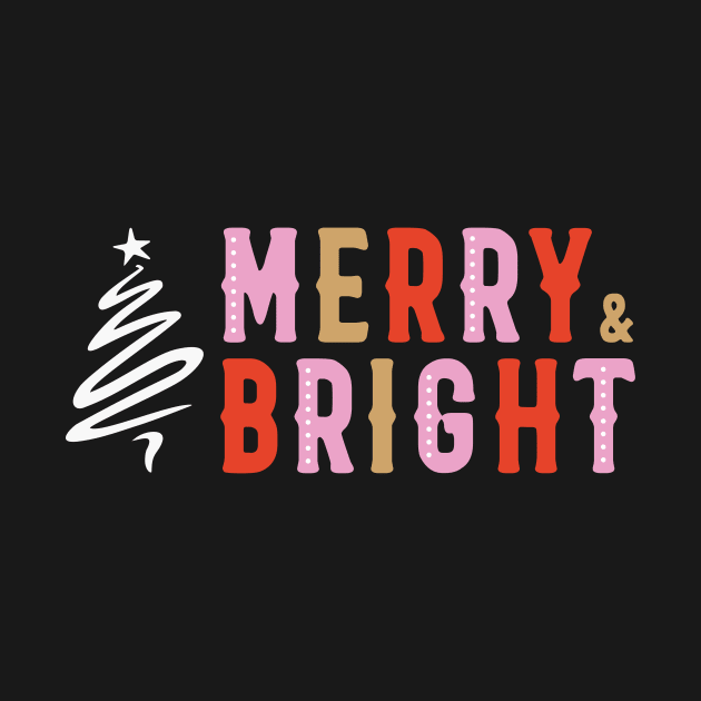 Merry And Bright Tree by RefinedApparelLTD