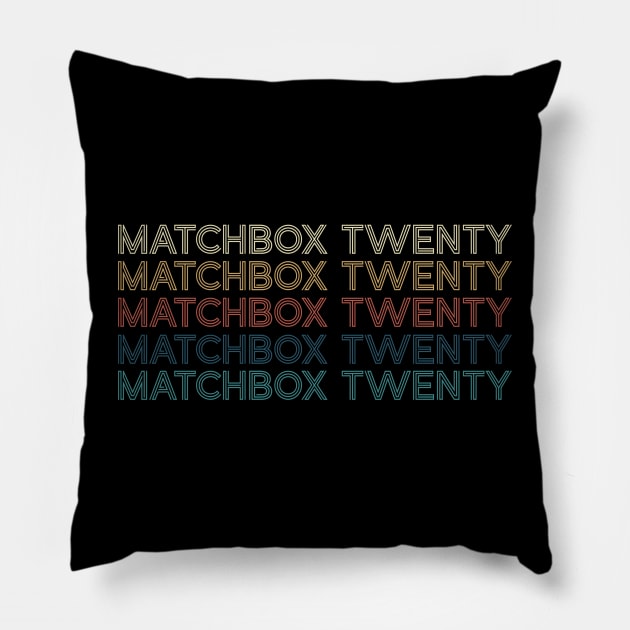 Matchbox Great Gift For Name Retro Styles Color 70s 80s 90s Pillow by Gorilla Animal