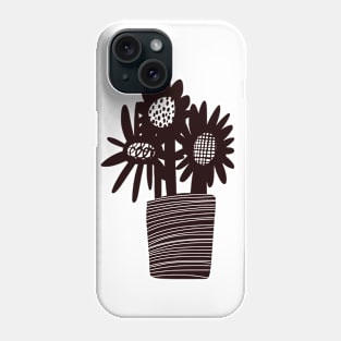 Black Blooms Phone Case