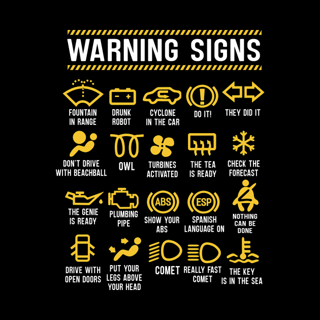 Warning Signs 101 Funny Car Mechanic by Tee__Dot