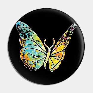 Cool butterfly colored t-shirt Pin