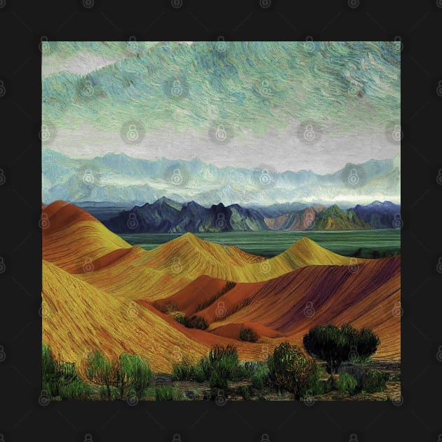 Zhangye Danxia, China, Vincent van Gogh style by Classical