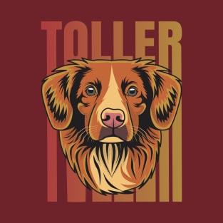 Toller Nova Scotia Duck Tolling Retriever Retro Vibes T-Shirt