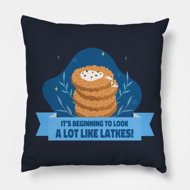 Hanukkah Latkes! Pillow by LiunaticFringe