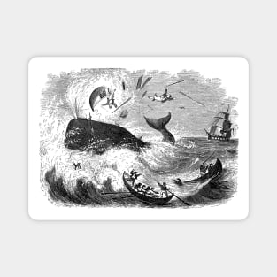Old Timey Whale Attack Magnet