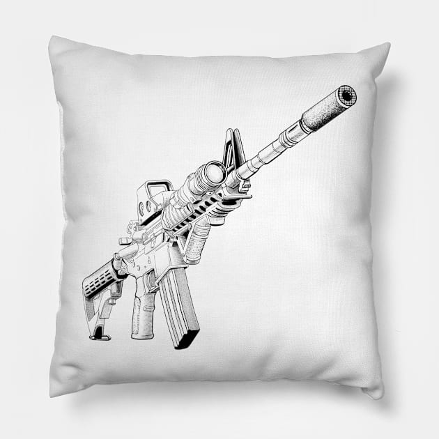 AR15 TACTICAL Pillow by CrispytheGhoul