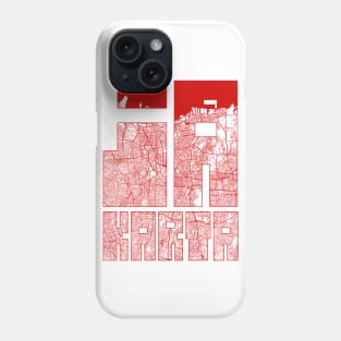 Jakarta, Indonesia City Map Typography - Oriental Phone Case