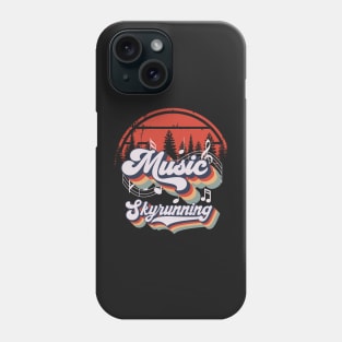 Skyrunning music forest, running retro Phone Case