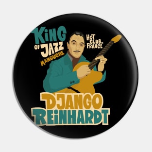 Django Reinhardt: A Jazz Guitar Legend Brought to Life with this Captivating Illustration. Pin