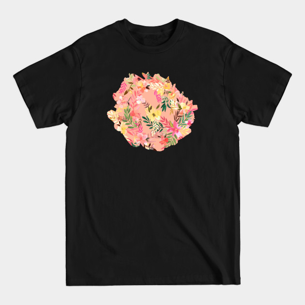 Disover Hibiscus Floral Spicy Coral - Flowers - T-Shirt