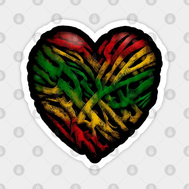 Reggae Heart Magnet by MrsDagger