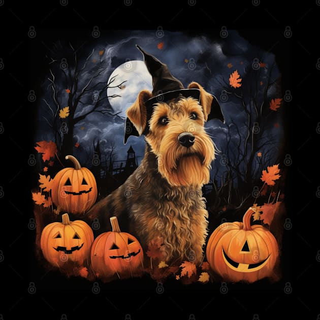 Halloween Lakeland terrier painting by NatashaCuteShop