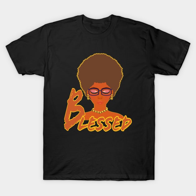Afro Girl T-Shirt: Natural Hair & Glasses, Black Women Art Afro Girl T-Shirt: Natural Hair & Glasses, Black Women Art