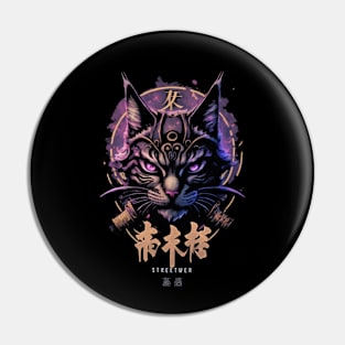 Samurai cat Pin