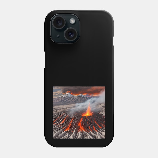 Volcanic Eruption Phone Case by AICreativeArts