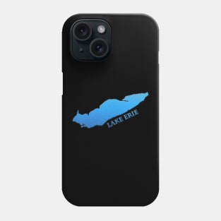 Lake Erie Great Lakes Outline with Label Phone Case