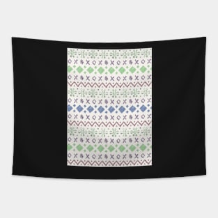 Fairisle pattern - Green & Blue Tapestry