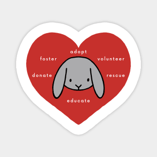 Adopt, Foster, Rescue - Bunnies! Magnet