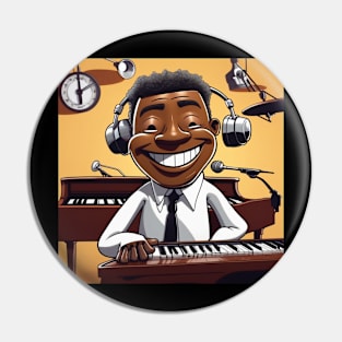 Keyboard Player With A Large Smile Pin