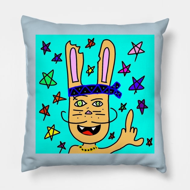 Bad Bunny Pillow by mushriah333