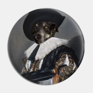 Renaissance Dog Painting Pin