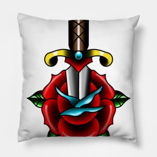 Rose and dagger Pillow