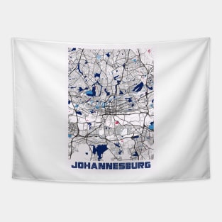 Johannesburg - South Africa MilkTea City Map Tapestry