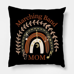 Marching Band Mom Boho Rainbow Music Notes Pillow