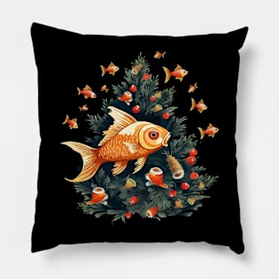 Goldfish Christmas Pillow