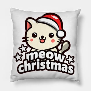 Meow christmas - Cute kitten Pillow