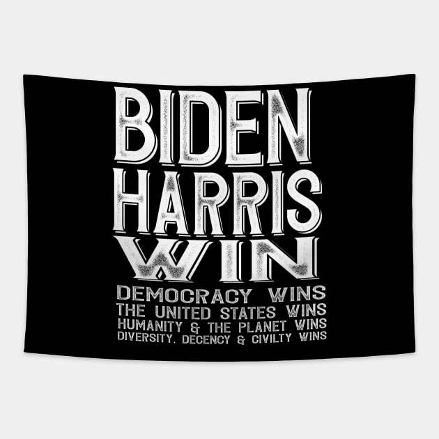 Biden Harris Win Tapestry by Jitterfly