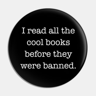 I Read Banned Books Cool Old Bibliophile Pin