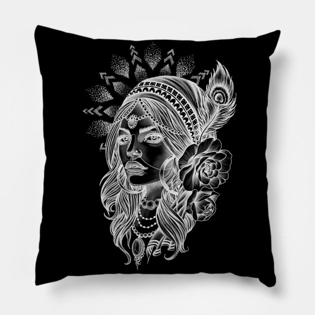 Gypsy goddess Pillow by Rachellily