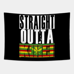 Straight Outta Kihei, Maui Hawai'i Kanaka Maoli Flag by Hawaii Nei All Day Tapestry