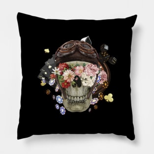 Skull Poker Pillow